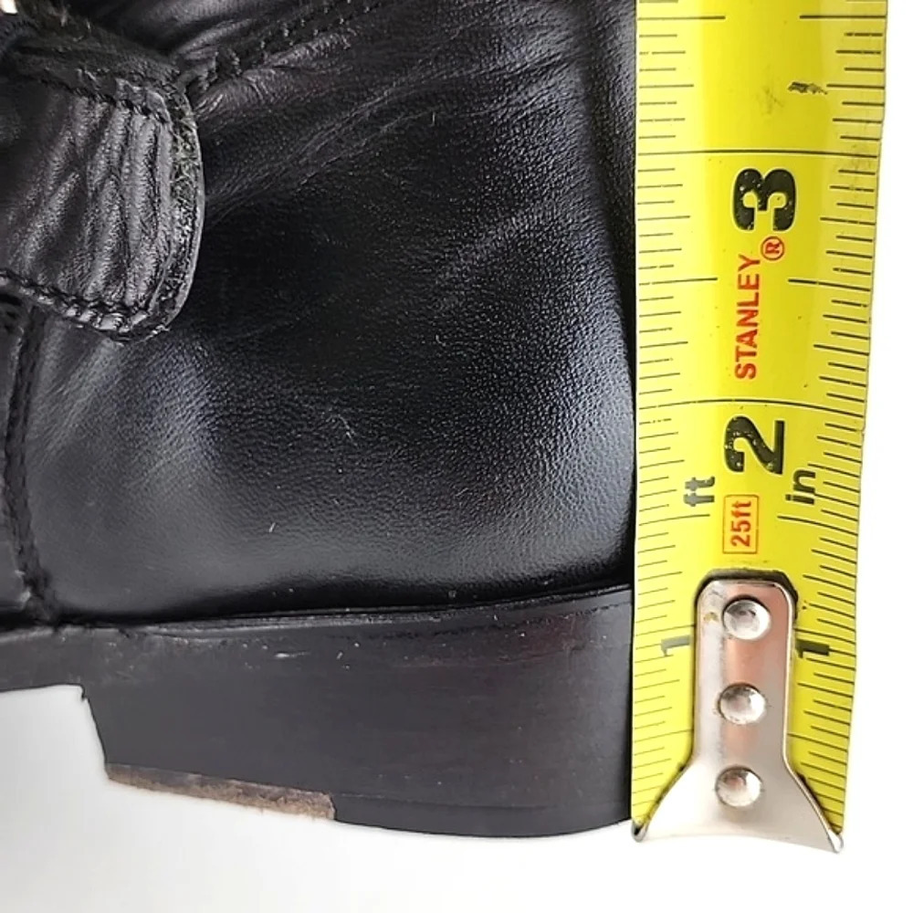 ASH Women's Trick Black Leather Biker Double Strap Buckle Ankle Boot 37 - Picture 15 of 16